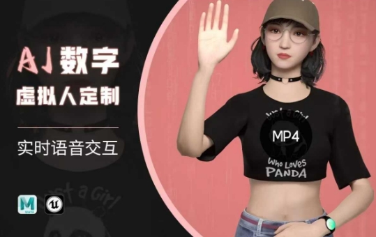 Ai数字人虚拟(智能体)实时语音交互特训营，​自行定制超写实角色AI数字人交互技术-一支烟资源站